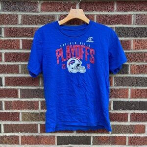 NFL Team Apparel Blue and Red Buffalo Bills Playoffs 2019 Short Sleeve Tee Shirt